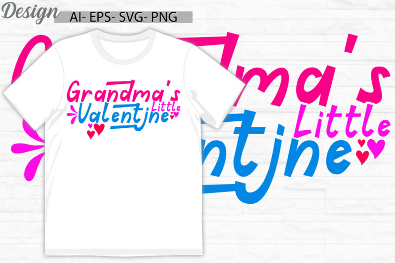 grandma’s little valentine lettering design, i love my mother greeting, grandma ever valentine gift ideas