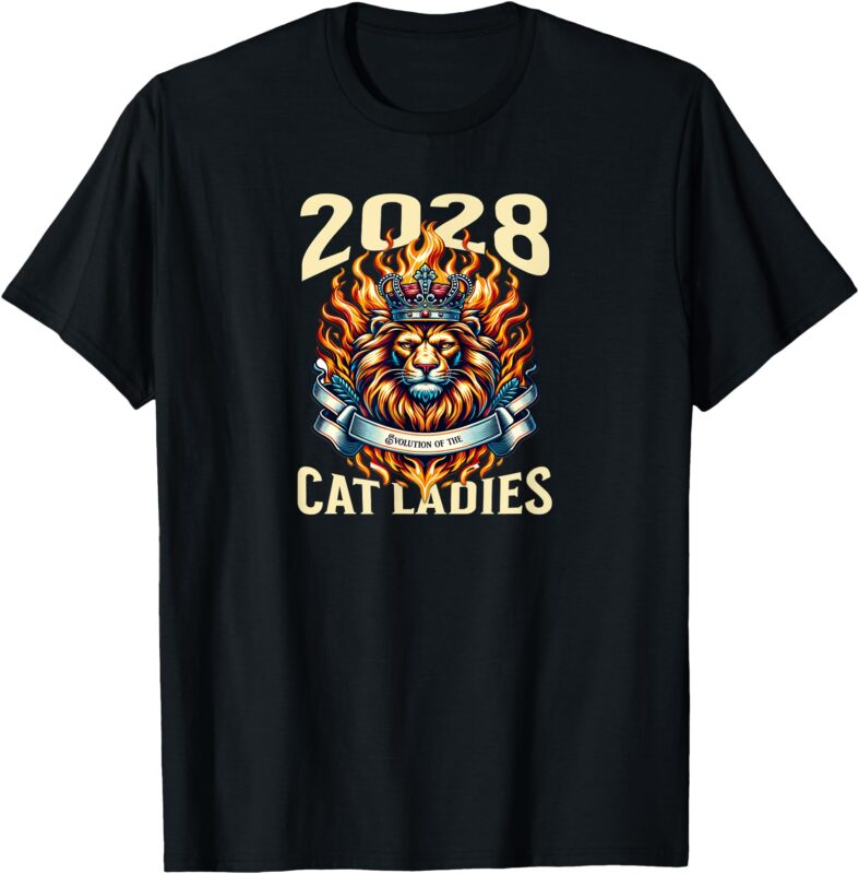 2028 Evolution of the Cat Ladies T-Shirt