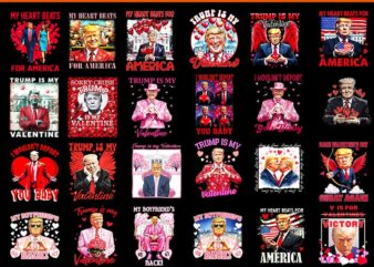 Bundle Trump Valentine PNG, Trump Valentine Day PNG, Trump Make Valentine Great Again PNG