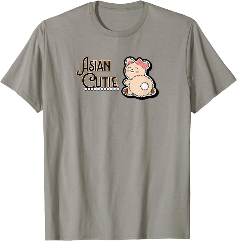 _Asian Cutie_ Coquette Teddy Bear Design with Bow – Adorable T-Shirt
