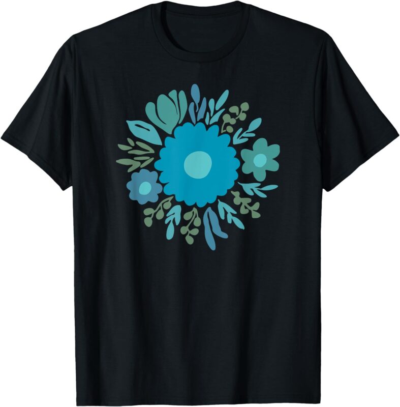 Blue Floral Bouquet T-Shirt