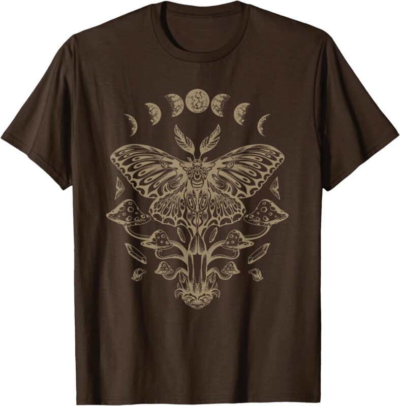 Butterfly Grunge Fairycore Aesthetic Luna Moth Mushrooms Y2K T-Shirt