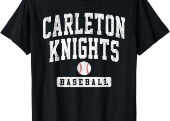 Carleton College Knights Baseball Arch Vintage Design Men T-Shirt