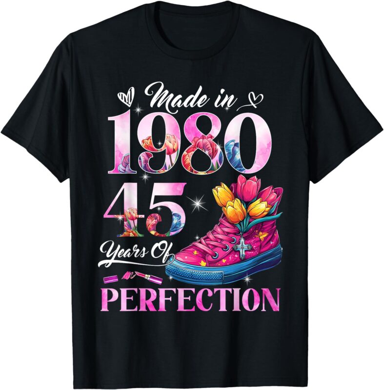 Chapter 45 EST 1980 45 Years Old Gifts 45th Birthday Queen T-Shirt