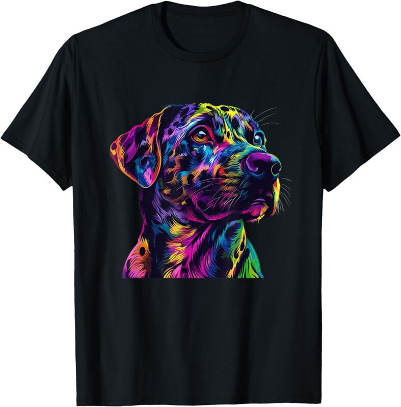 Colorful Catahoula Leopard Dog Pop Art Dog Lovers Gift T-Shirt