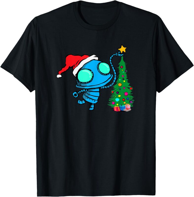 Cute Robot Kids Gift Christmas Tree Decorations T-Shirt