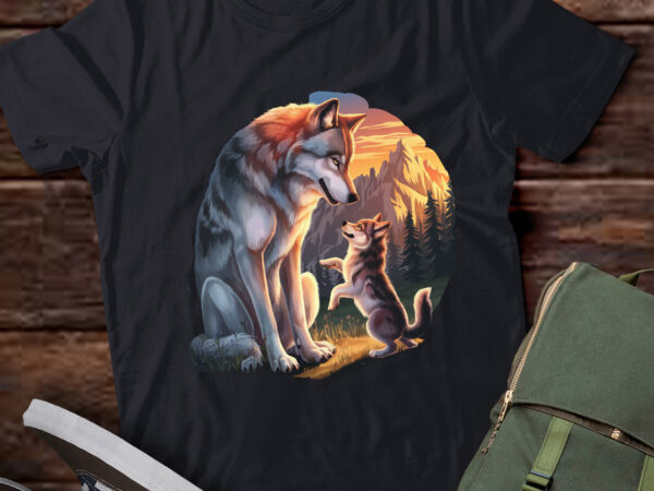 Da14-legacy of the wolves: a grandfather’s wisdom t shirt vector illustration