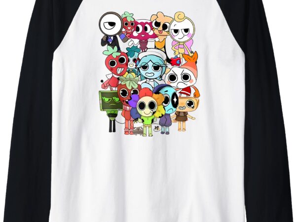 Dandy’s world gifts for birthday and christmas funny gifts raglan baseball tee t shirt vector illustration