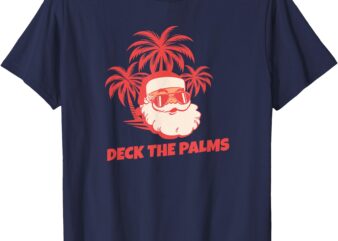 Deck The Palms Beachy Christmas T-Shirt