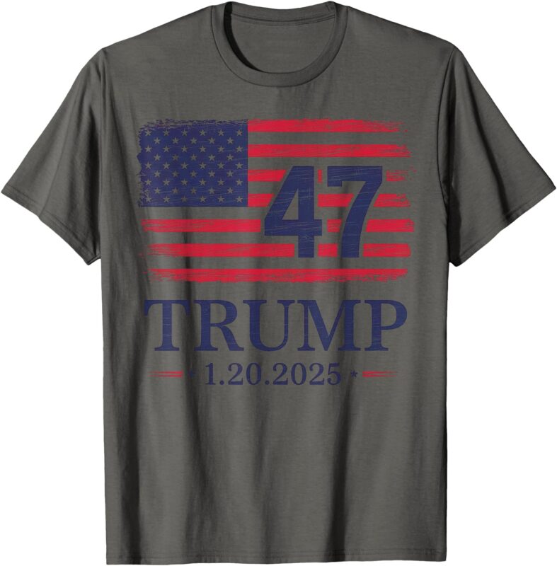 Donald Trump Inauguration Day 2025 47th President USA Flag T-Shirt