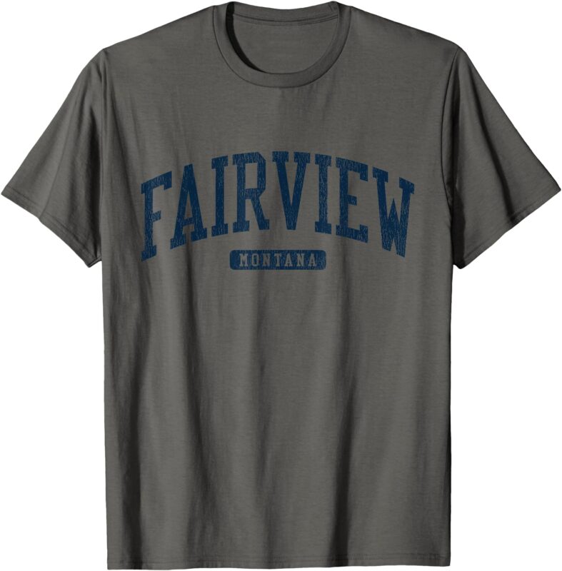 Fairview Montana MT College University Style Blue T-Shirt