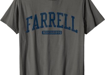 Farrell Mississippi MS College University Style Blue T-Shirt