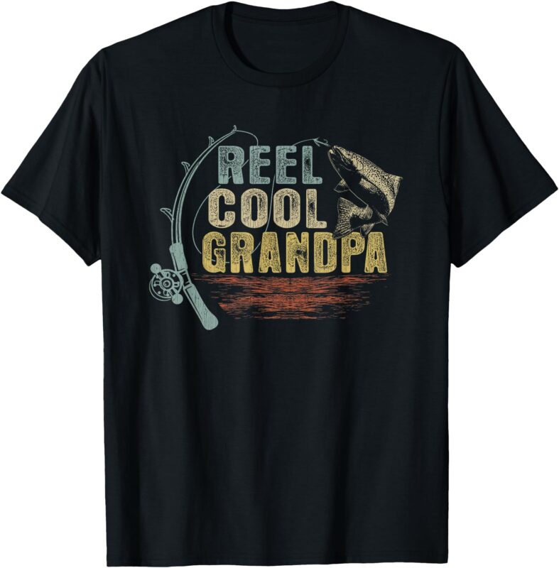 Funny Fishing Vintage Reel Cool Grandpa T-Shirt