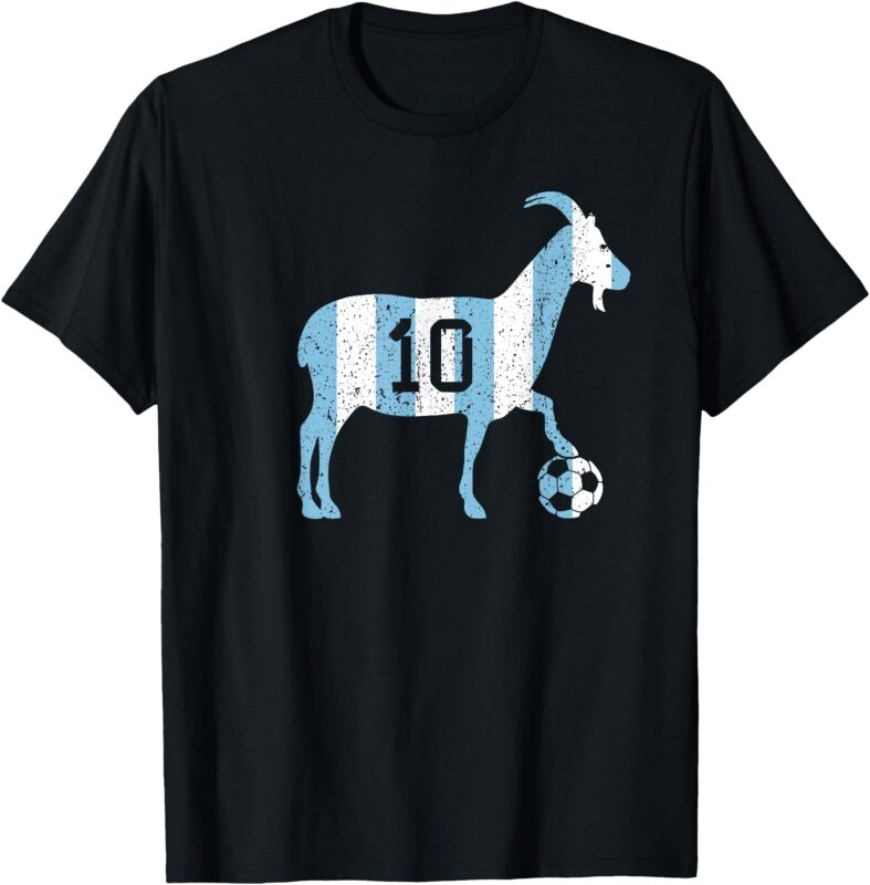 GOAT 10 Shirt for Men Women Kids _ Funny Football Soccer T-Shirt