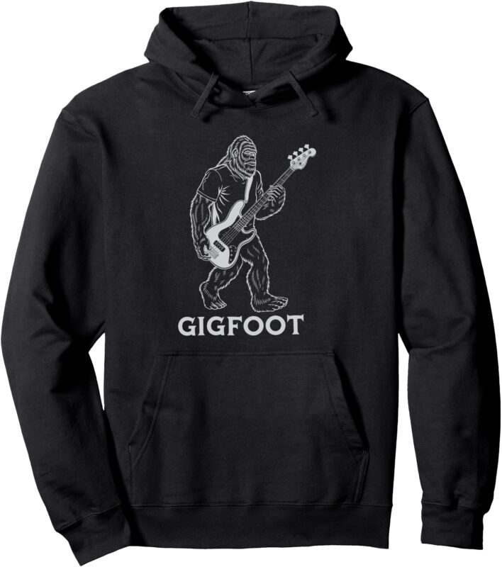 Gigfoot, Bigfoot Electric Bass Guitar Sasquatch Pullover Hoodie