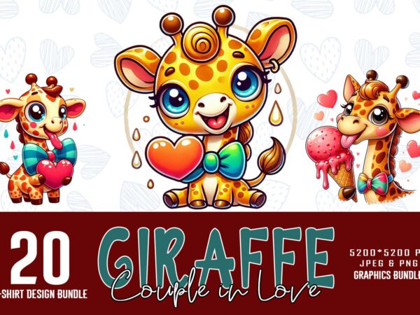 Popular valentines day giraffe love t-shirt design bundle of 20 designs – download instantly t-shirt bundle Popular valentines day giraffe love t-shirt design bundle of 20 designs – download instantly t-shirt bundle