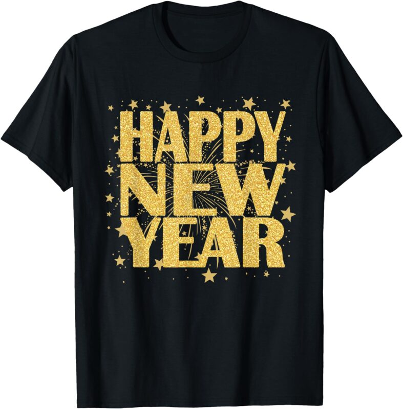 Happy New Year 2025 New Years Eve Party Countdown Fireworks T-Shirt