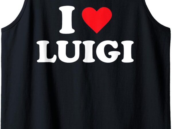 I heart luigi tank top t shirt design for sale I heart luigi tank top t shirt design for sale