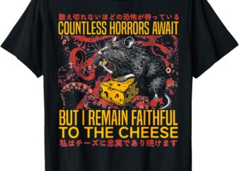 I Remain Faithful To The Cheese Vintage Japanese Rat Lover T-Shirt