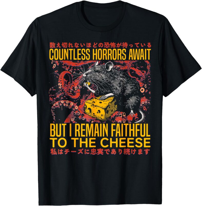 I Remain Faithful To The Cheese Vintage Japanese Rat Lover T-Shirt