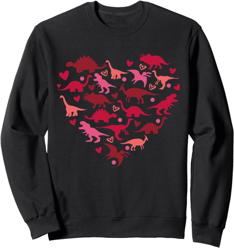 I Steal Hearts Dinosaur Heart Valentine Day Sweatshirt
