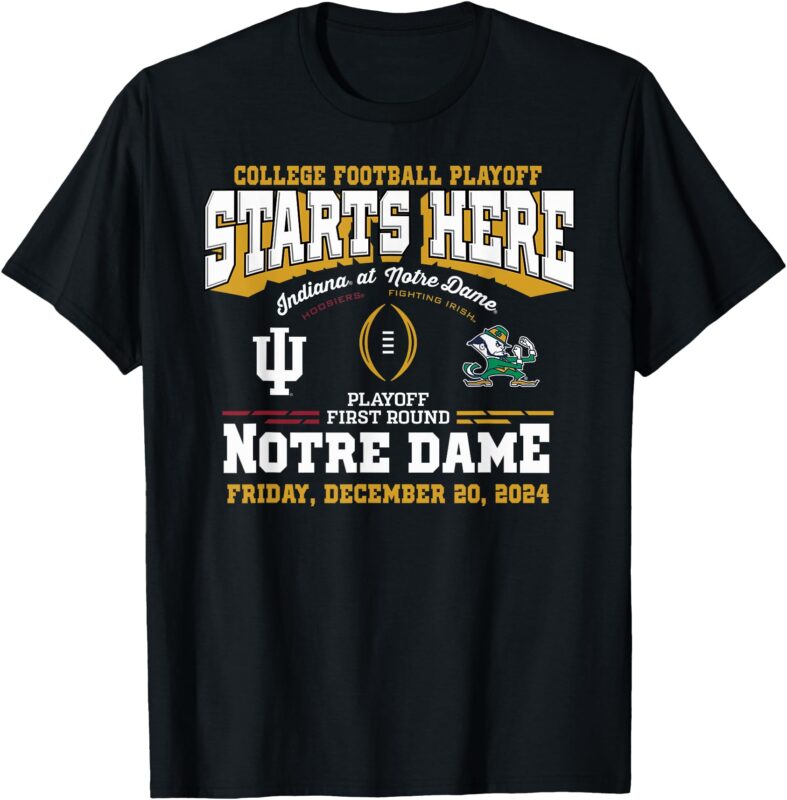 Indiana Hoosiers at Notre Dame Fighting Irish CFP 202425 TShirt Buy