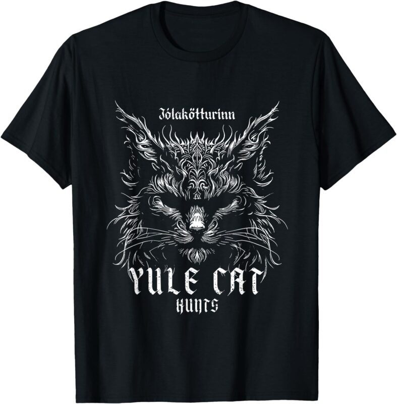 Jólakötturinn Christmas Yule Cat Hunts T-Shirt