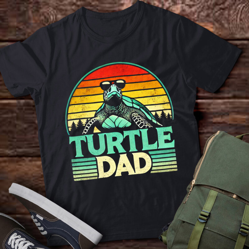 TD18-Vintage Turtle Dad Turtle Lovers Tortoise Father’s Day