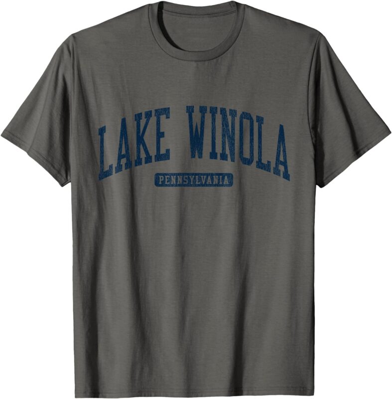 Lake Winola Pennsylvania PA College University Style Blue T-Shirt