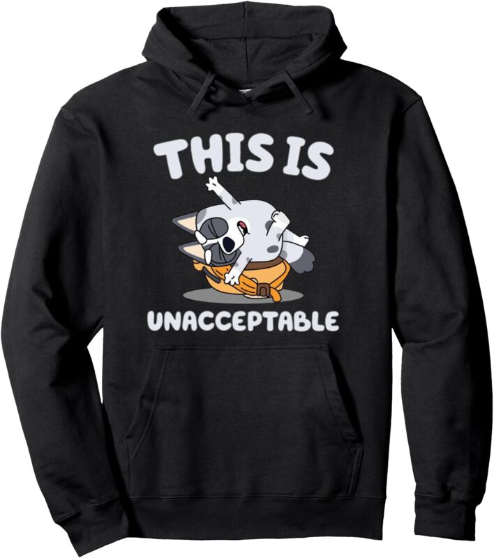 Muffin This Is Unacceptable Blue Tan Heeler Pullover Hoodie
