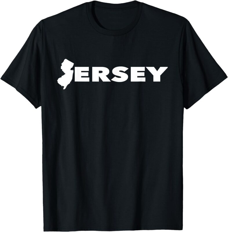 New Jersey USA Your Born Live Die State Silhouette T-Shirt