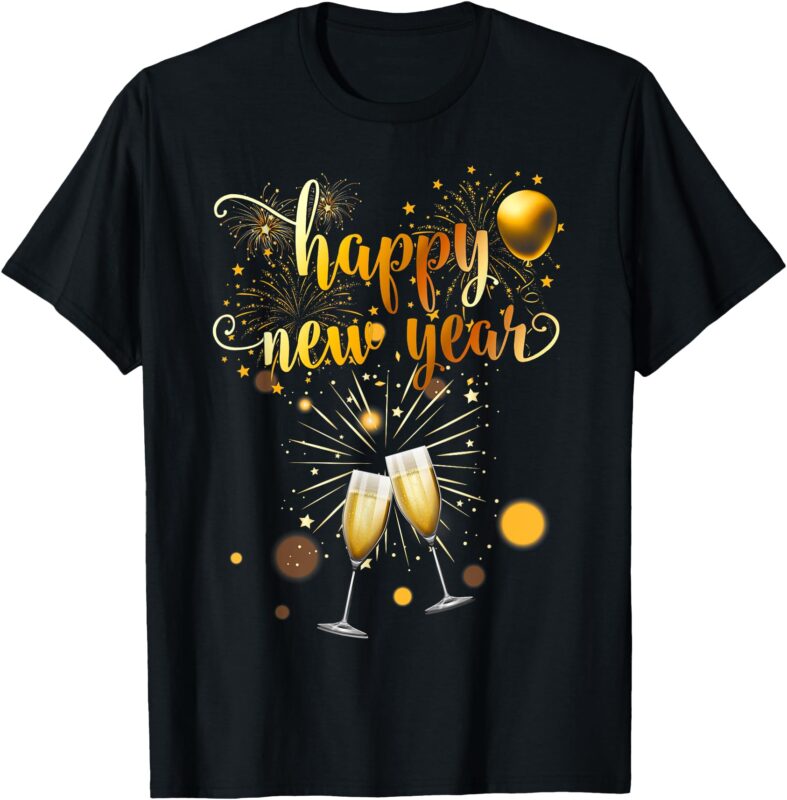 New Years Eve Party Supplies 2025 Happy New Year Fireworks T-Shirt