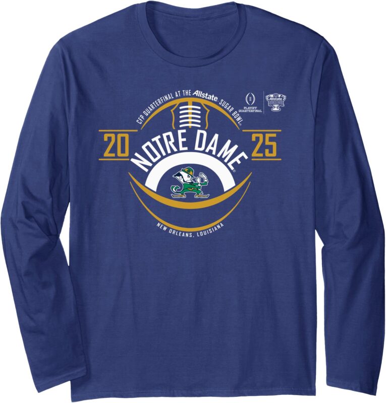Notre Dame Fighting Irish Sugar Bowl CFP 2024-2025 Football Long Sleeve T-Shirt