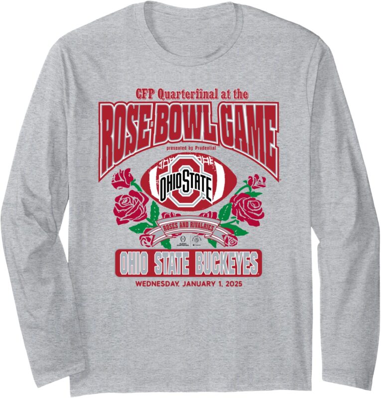 Ohio State Buckeyes Rose Bowl CFP 2024-2025 Football Game Long Sleeve T-Shirt