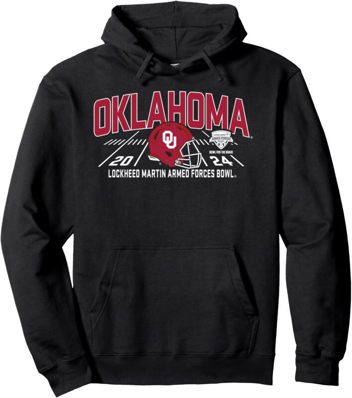 Oklahoma Sooners Armed Forces Bowl 2024 Football Pullover Hoodie
