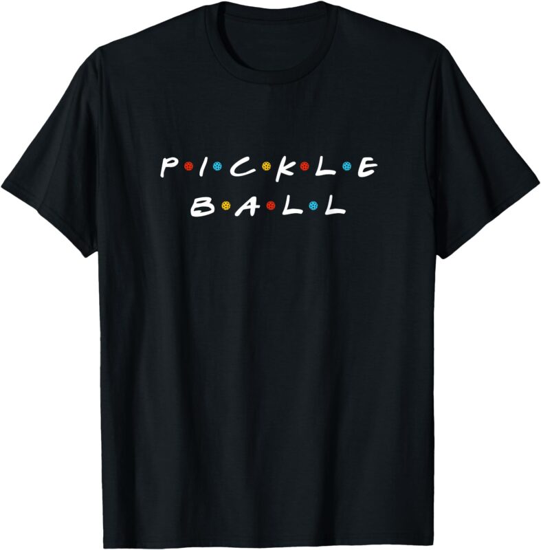 Pickleball Friends Logo __ Pickle Ball Fans Vintage T-Shirt