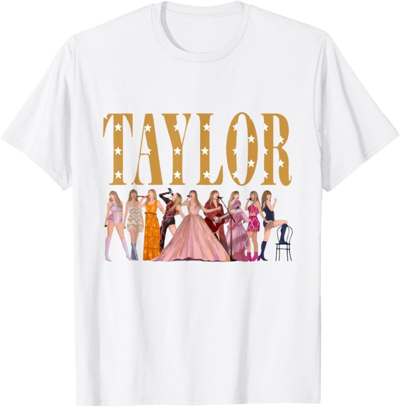 Retro Taylor First Name Personalized Groovy Birthday Girl T-Shirt