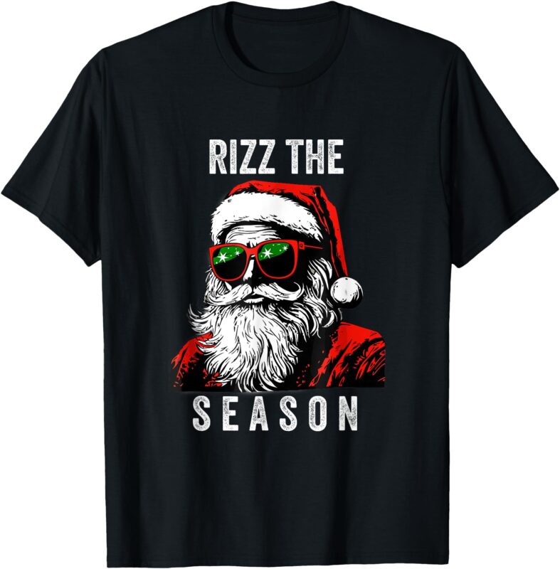 Rizz The Season Funny Christmas Santa Men Teen Boys T-Shirt