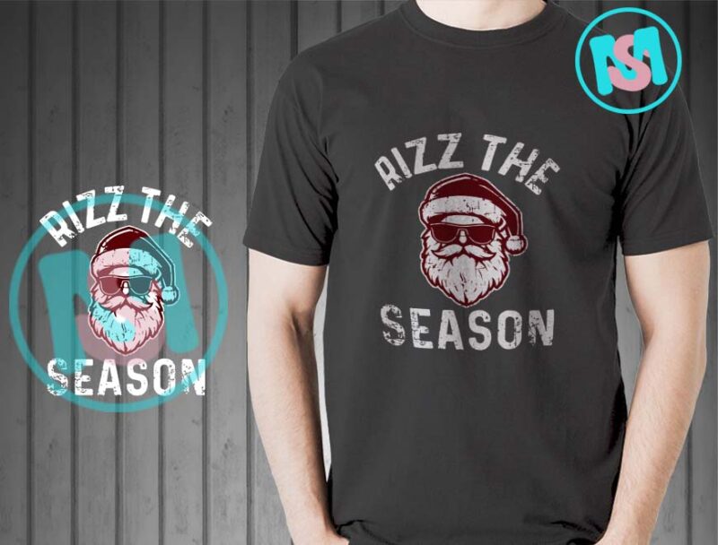 Rizz The Season SVG, Funny Santa Claus Christmas Rizz SVG
