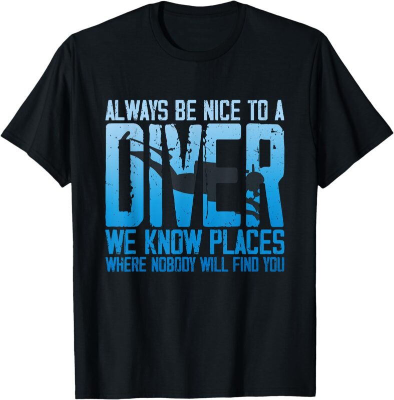 Scuba Diver Diving Instructor For Free diving Snorkeling Fan T-Shirt
