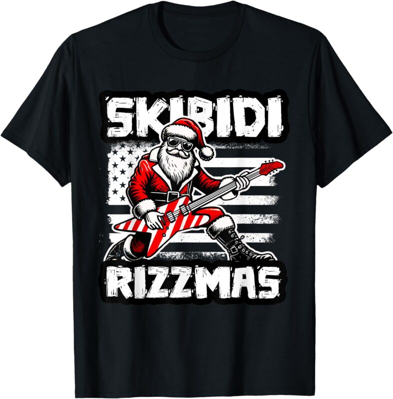Skibidi Rizzmas Funny Santa Xmas Gen Alpha T-Shirt
