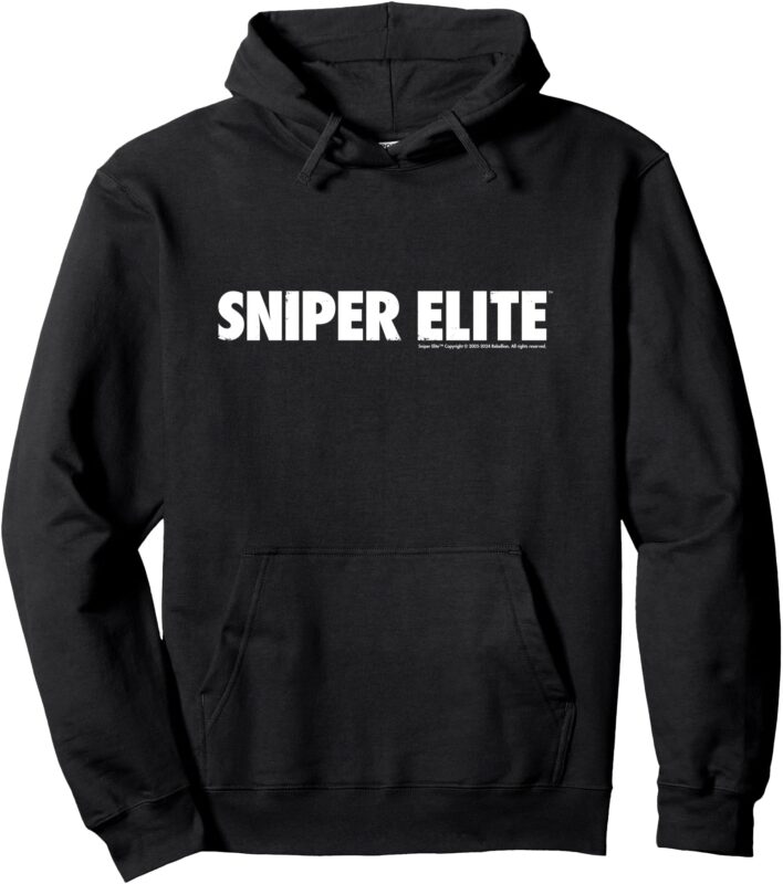 Sniper Elite White Text Logo Pullover Hoodie