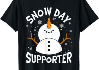Snow Day Supporter Snowflake Funny Teacher Christmas Pajamas T-Shirt