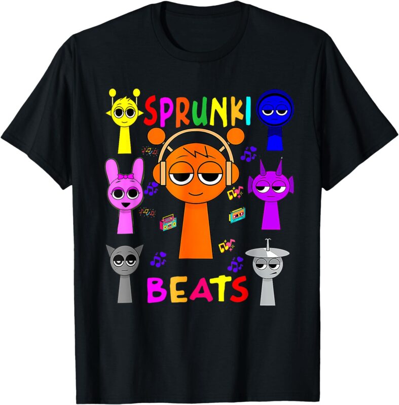 Sprunki Beats Funny Sprunki team Sprunki Game For Kids T-Shirt
