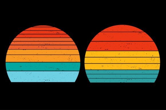 Sunset Retro Vintage Background Bundle