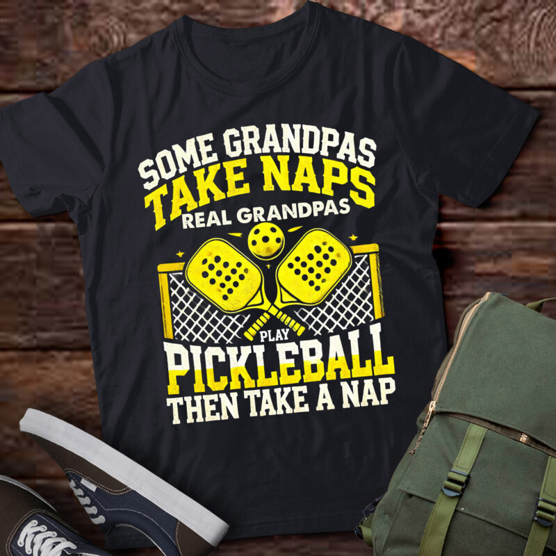 TD21-Pickle Ball Player Coach Grandpa For Paddleball Lover Fans T-Shirt