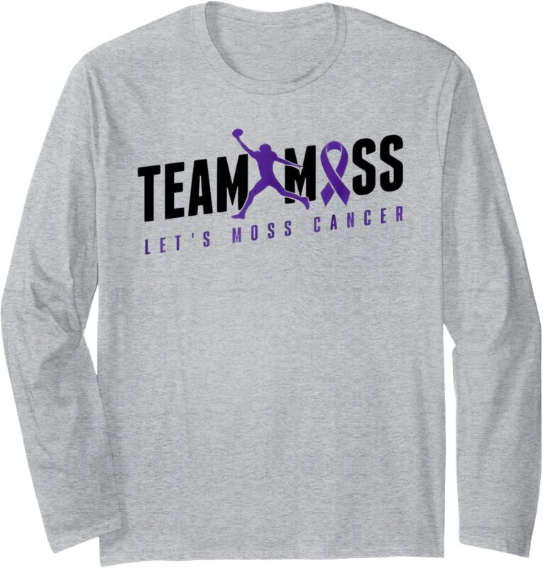 Team Moss Let’s Moss Cancer Purple Ribbon Long Sleeve T-Shirt