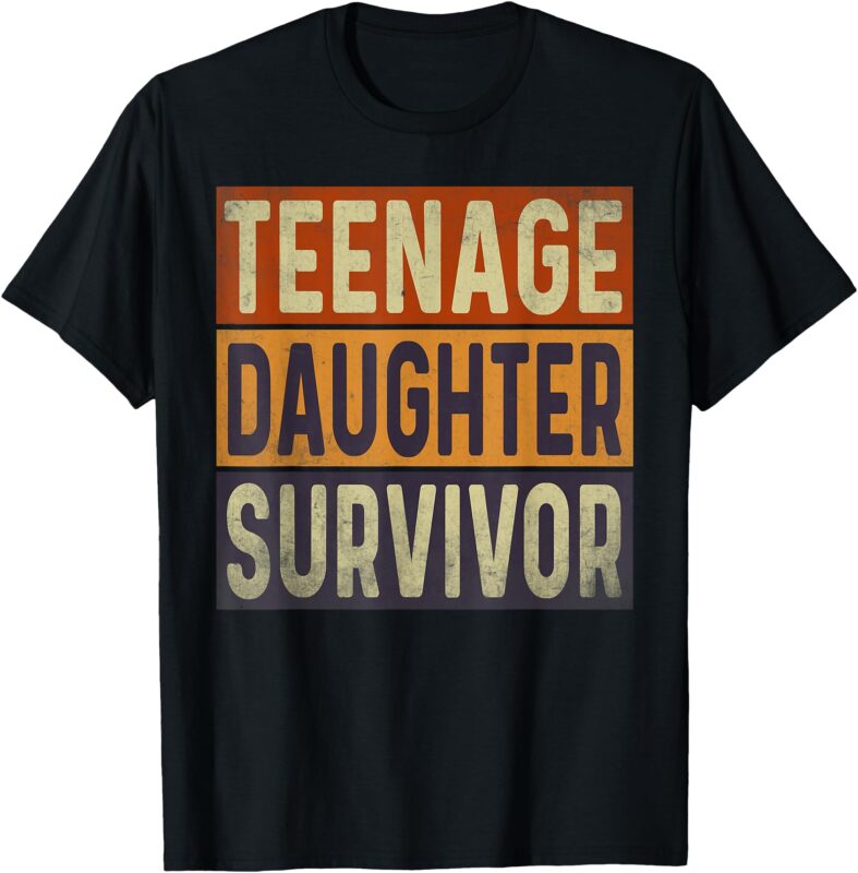 Teenage Daughter Survivor Retro Vintage T-Shirt