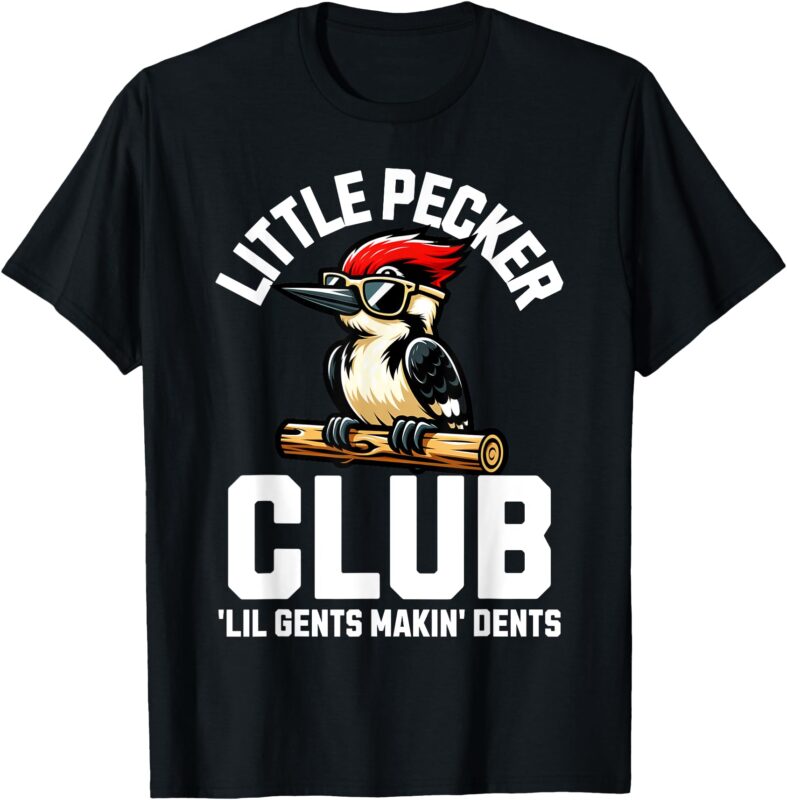 The Real Little Pecker Club Nature Funny Woodpecker T-Shirt