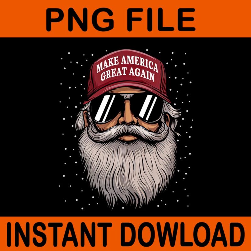 Make A Christmas Great Again PNG, Xmas Trump Santa PNG